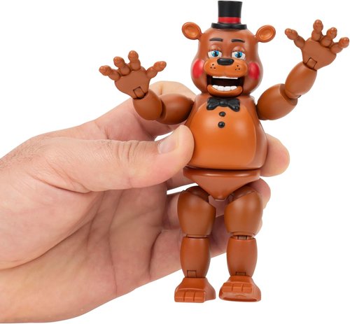 Jazwares Five Nights at Freddy's Toy Freddy - 5-Inch Articulated Figure with Jumpscare & Glow-in-the-Dark Eyes