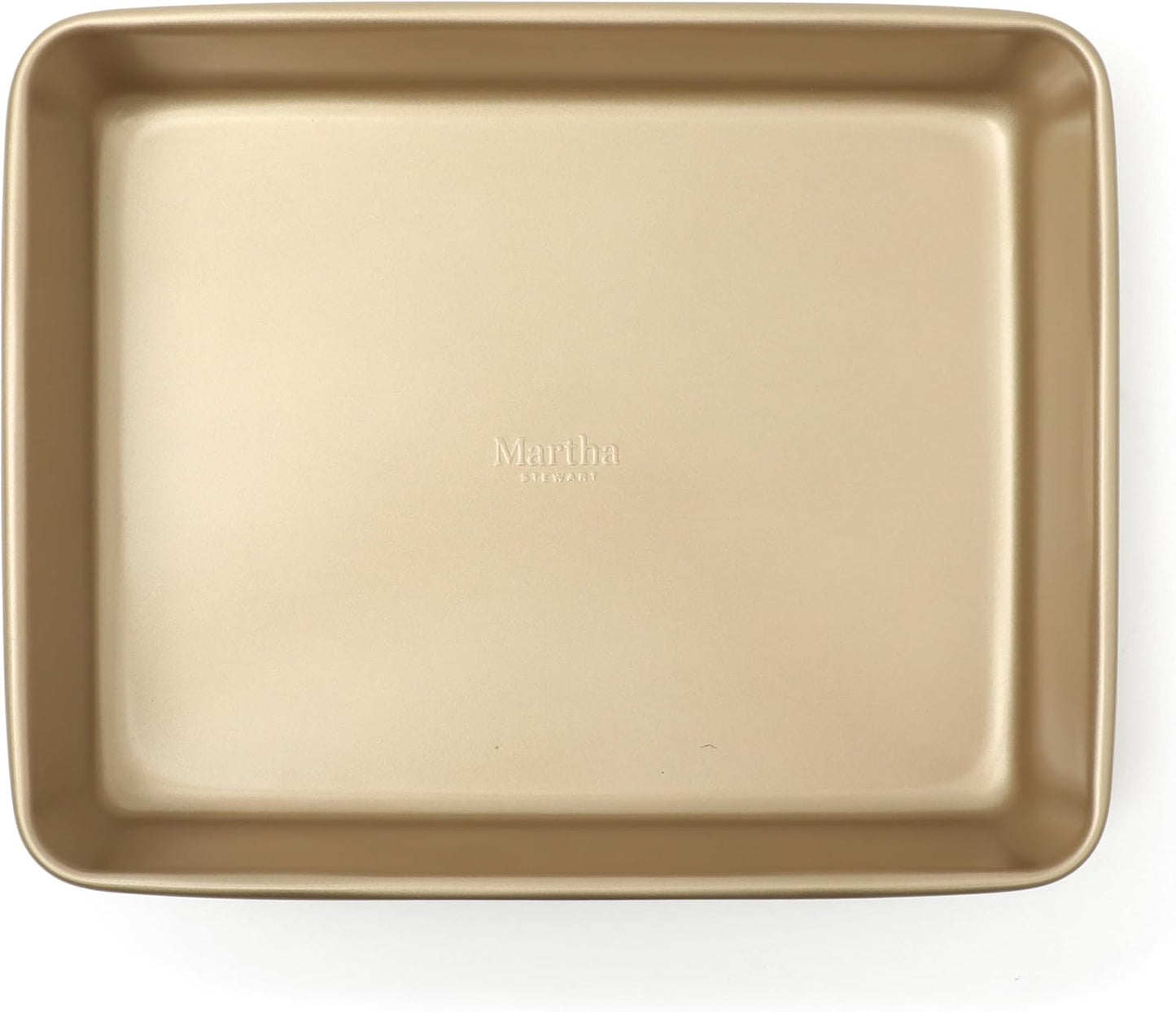 Martha Stewart Gallen 3-Piece Baking Pan Set | Nonstick Ceramic & Carbon Steel | 13", 15", 17" - Champagne