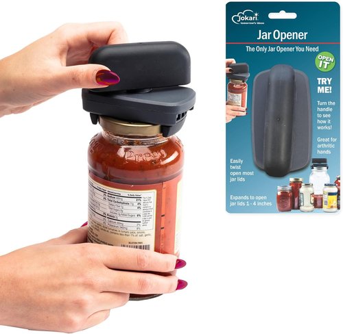 Jokari Easy Grip Jar Opener - Adjustable Design for Effortless Lid Opening | Perfect for Arthritis & Weak Grip