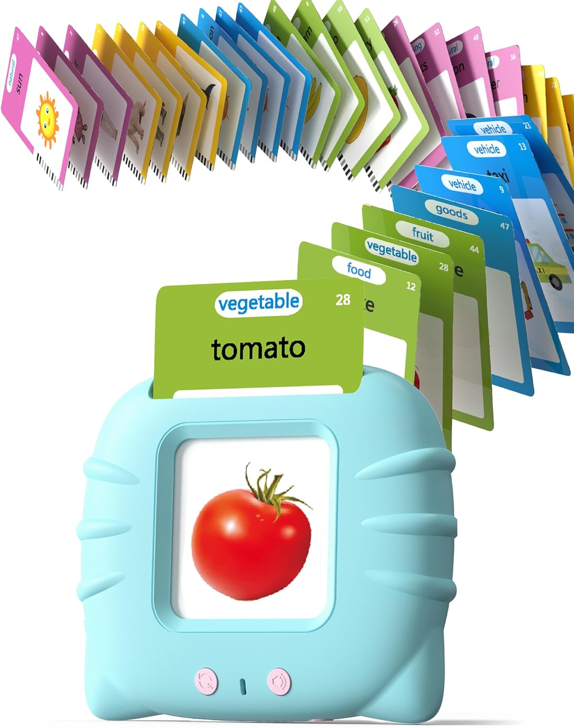 Airbition Talking Flash Cards - Montessori Language Learning Tool for Toddlers | 224 Words for Speech Development