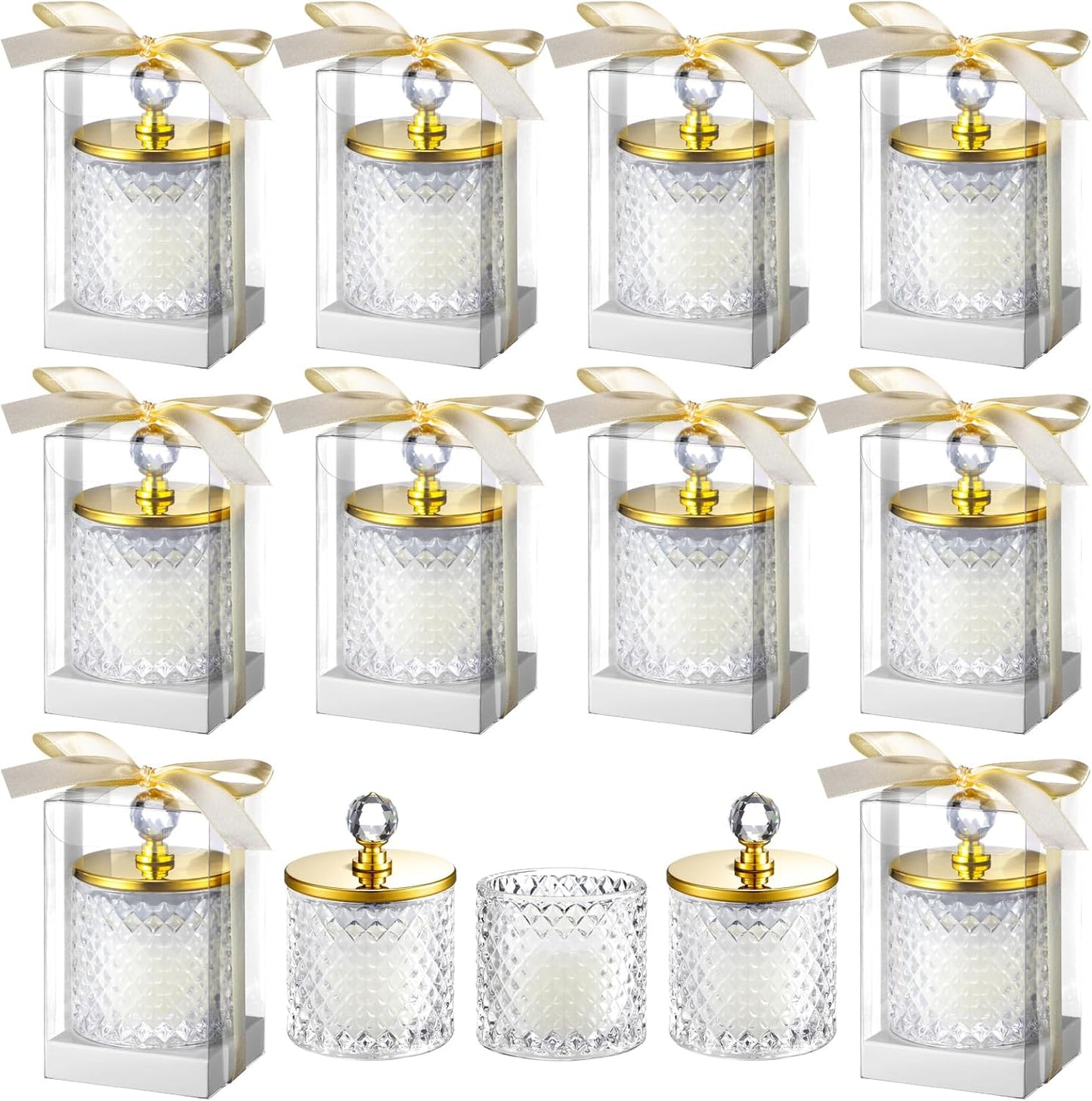 12 Pack Wedding Candle Favors for Guests in Glass Personalized Favors Candles Bulk Souvenirs Bridal Proposal Gift Thanks for Coming Wedding Party(Stylish Style)