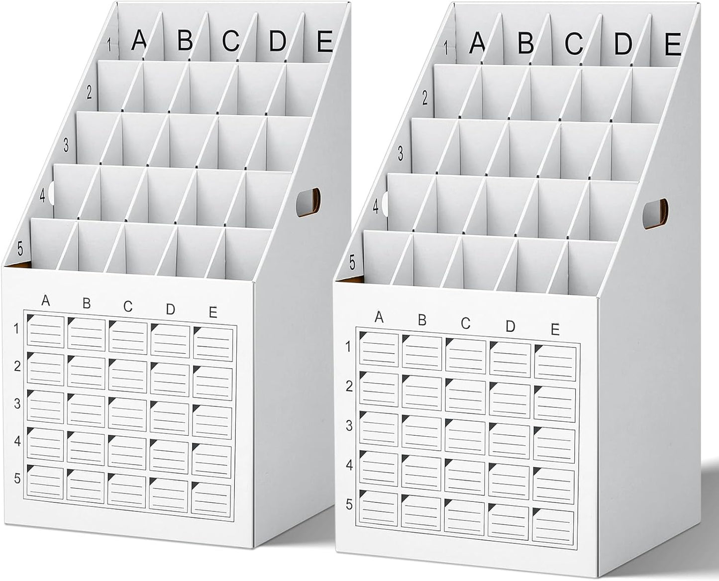 Menkxi Vertical Blueprint Storage Organizer - 25 Slot Roll File Holder with Labeling Grid | Ideal for Office & Home