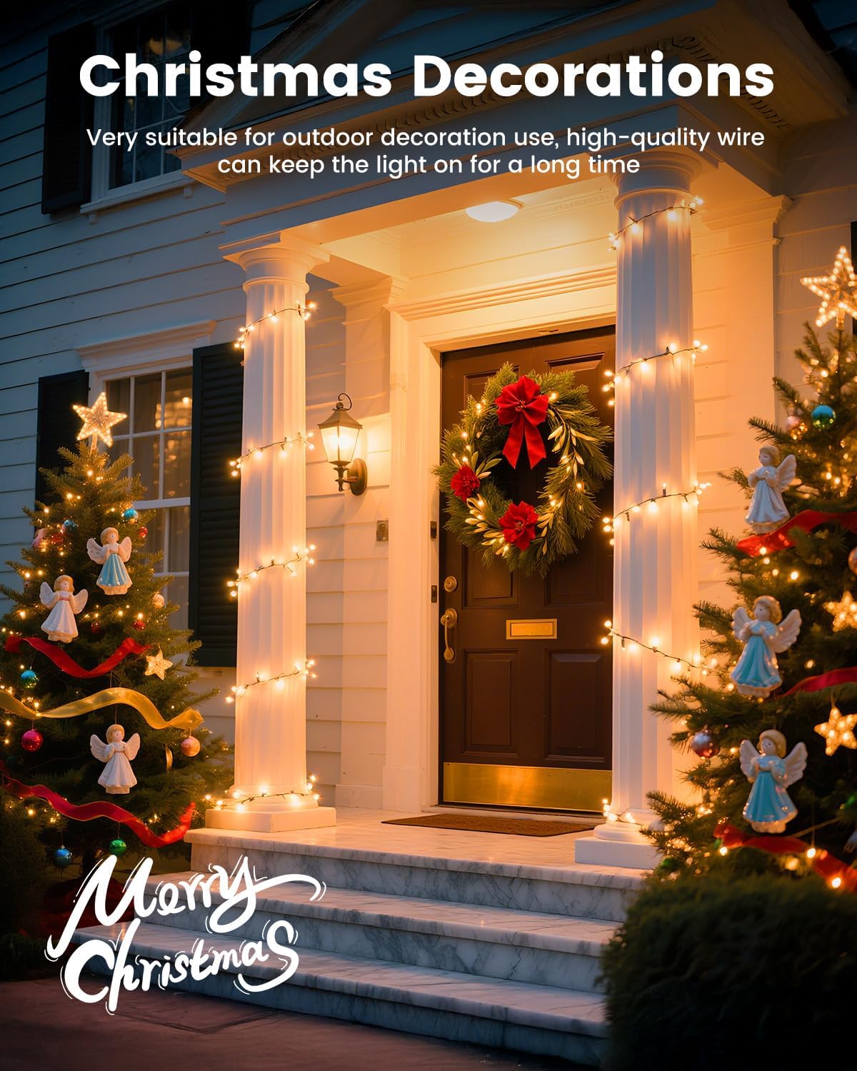 Minetom Clear Christmas String Lights - 100 Count | 20 Feet Indoor Mini Lights for Festive Decor