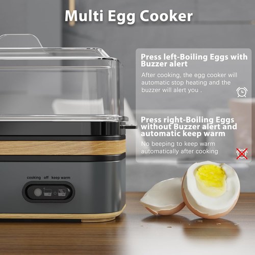 Evoloop Rapid Egg Cooker - Efficient Cooking with 1.7L Electric Kettle | Perfect for Breakfast
