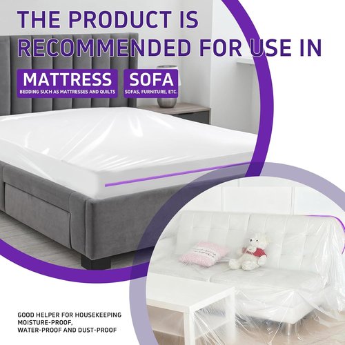 Gooo&Ma Mattress Bag - 6Mil Waterproof Zippered Cover for Moving & Storage | Twin Size, Purple