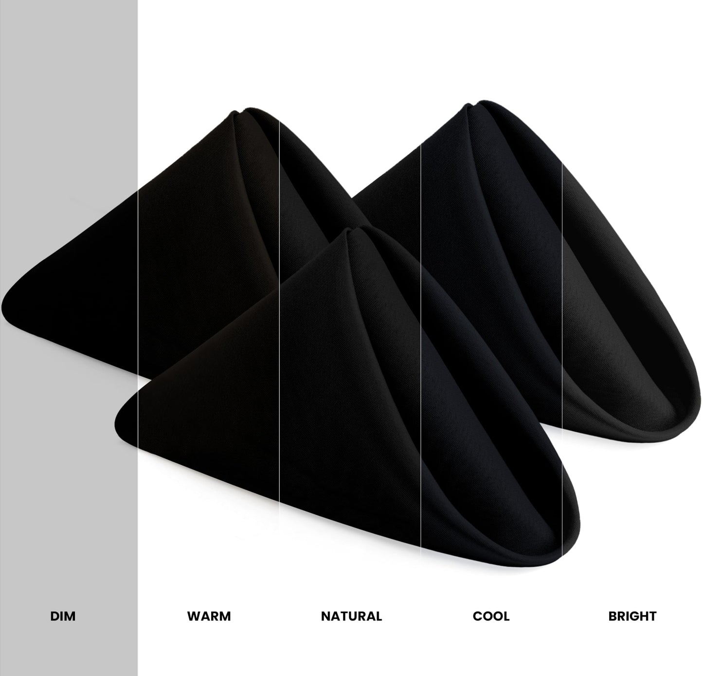 Utopia Home Black Cloth Napkins (12 Pack, 17x17 Inches), Ideal Dinner Napkins for Party, Wedding and Lunch/Dinner