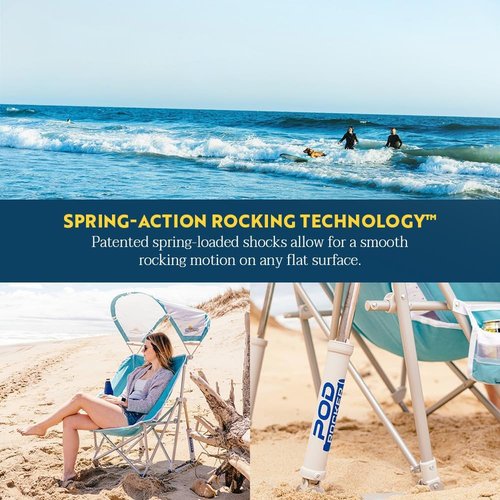 GCI Outdoor Rocking Chair - Waterside Pod with Sunshade Canopy | Comfortable Outdoor Seating