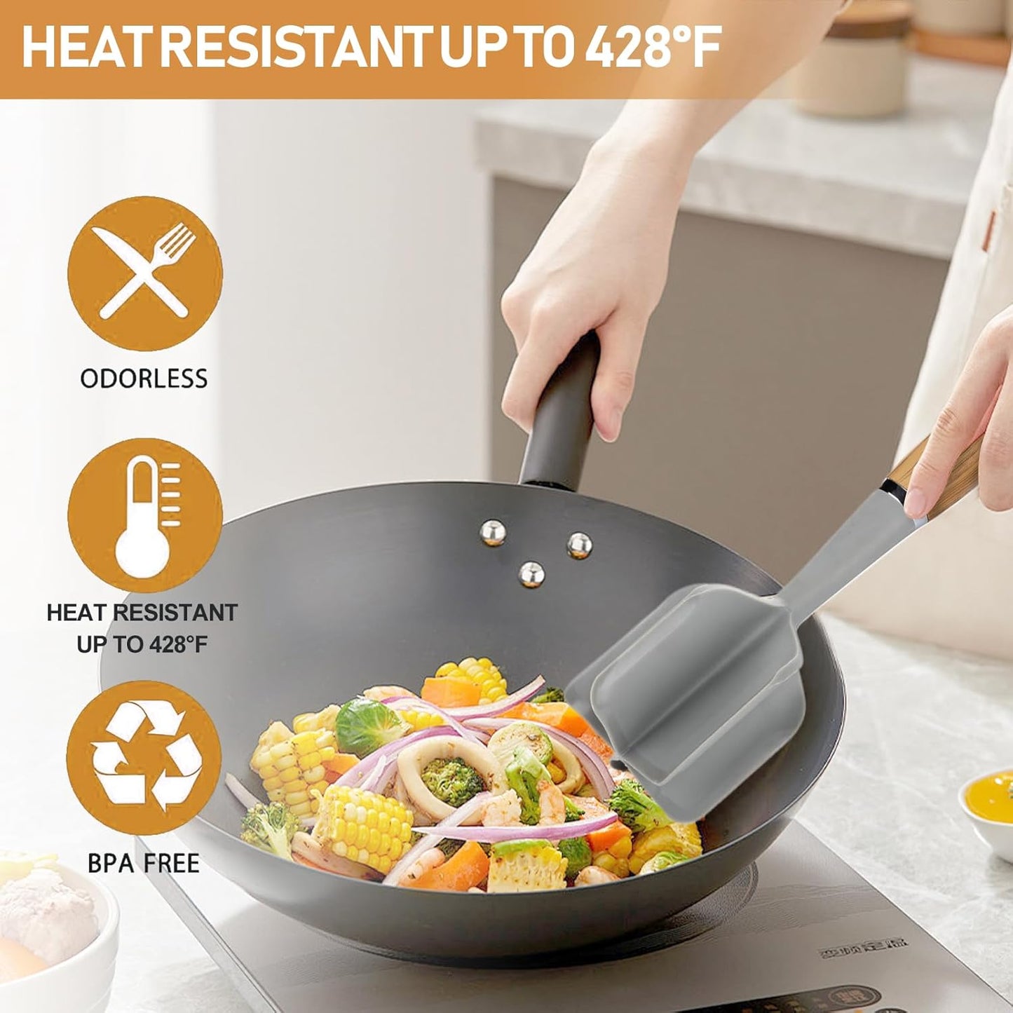 Skiennix Meat Chopper - Heat Resistant Nylon Hamburger Masher Tool for Ground Beef & Potatoes