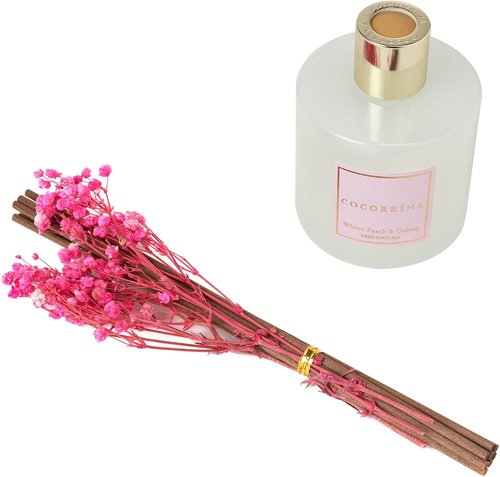 Cocorrína Reed Diffuser Set - White Peach & Oolong Scented Oil | 2 Packs, 6.7oz for Bedroom & Bathroom