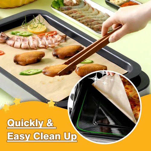 Air Fryer Paper Liners - 100 PCS Unbleached Parchment Sheets for Instant Pot 10 QT | Non-Stick & Disposable
