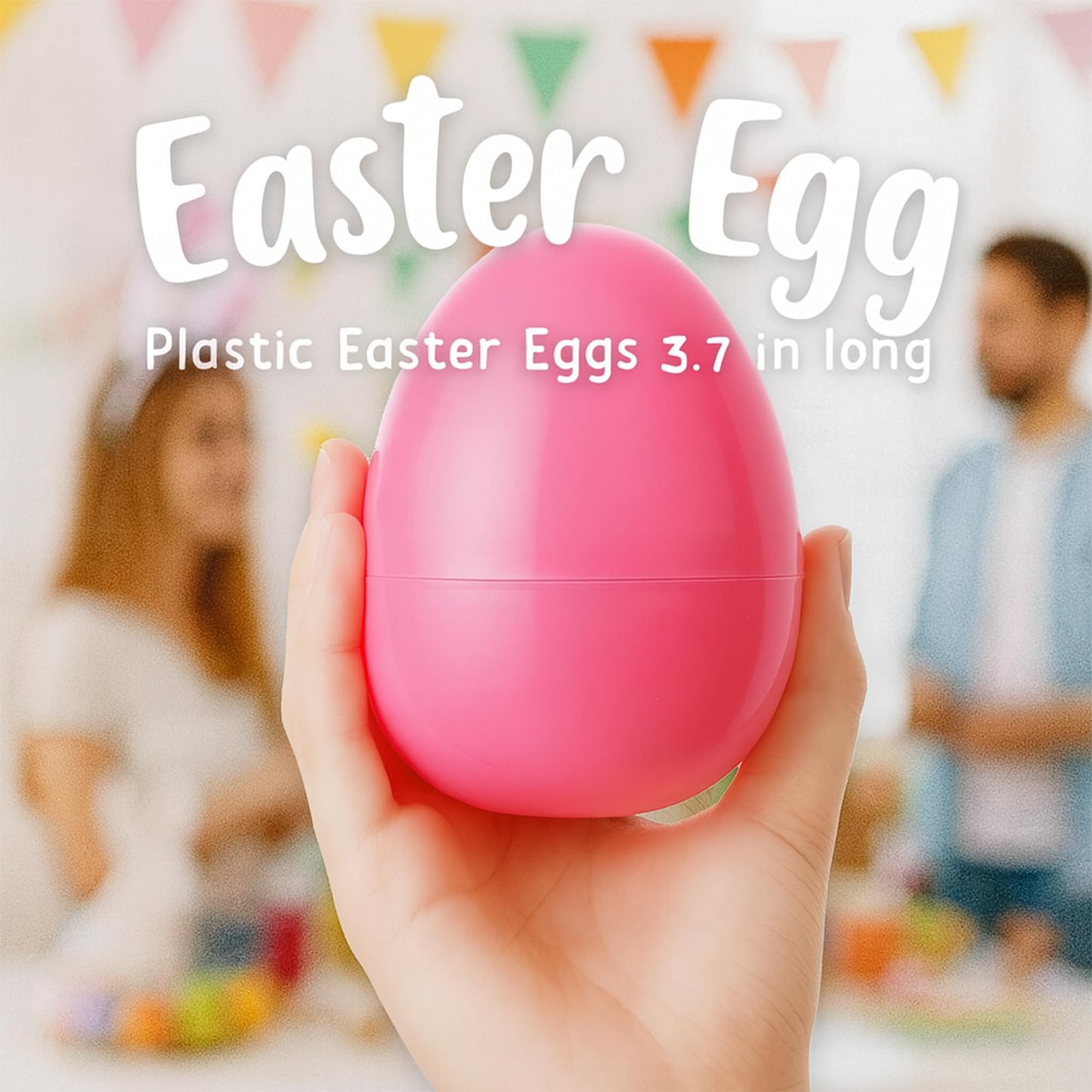 Celmuron 12 Pack Large Easter Eggs – 3.74'' Bright Plastic Fillable Eggs for Easter Egg Hunt, Party Favors, Surprise Gifts