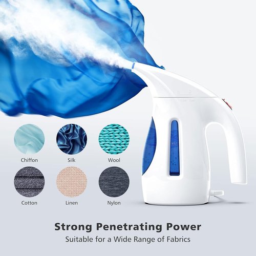 HiLIFE Portable Handheld Clothing Steamer - 700W Quick Wrinkle Remover with 240ml Capacity | Blue