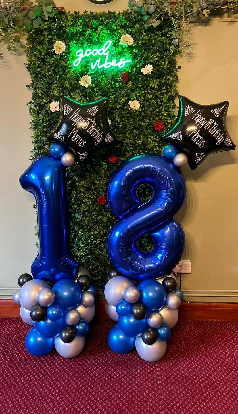 Night Blue Number 3 Balloon 40 Inch, 3rd Birthday Celebration Supplies for Girls Boys Women Men, 3 Balloon for Girls Boys Theme Party