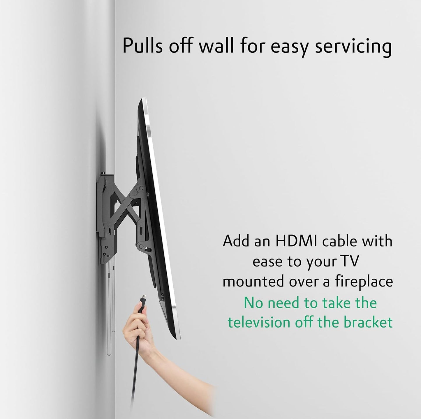 ynVISION.DESIGN Advanced Tilt TV Wall Mount Bracket | Supports 40-65 Inch TVs - Easy Tilt & Swivel, Max VESA 400x400, Heavy Duty Up to 165 lbs