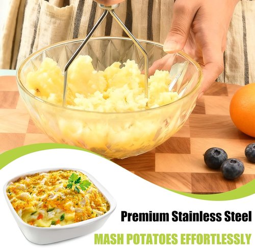Heavy Duty Stainless Steel Potato Ricer Set by [Brand Name] - Professional Masher for Smooth Mashed Potatoes & Baby Food