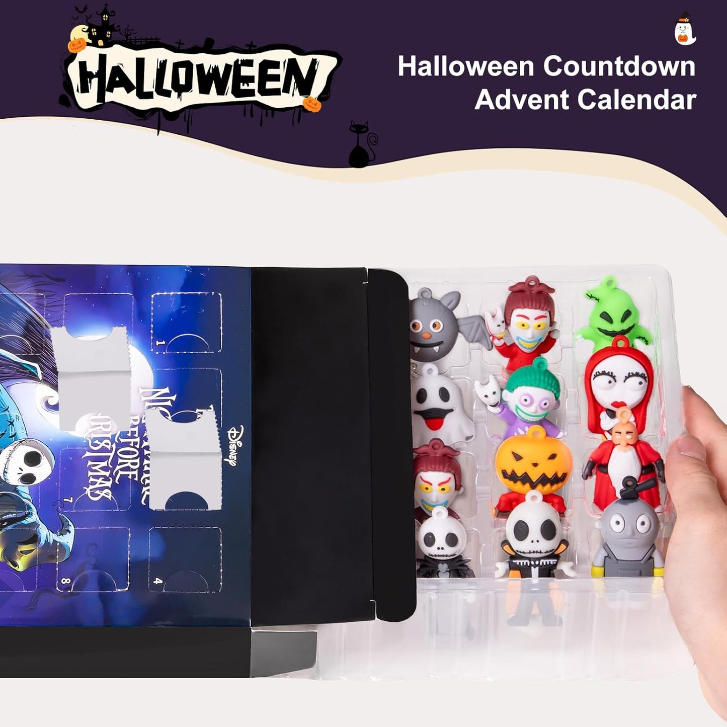Nightmare Before Christmas Advent Calendar 2025 - 24 Collectible Ornaments for Kids & Adults