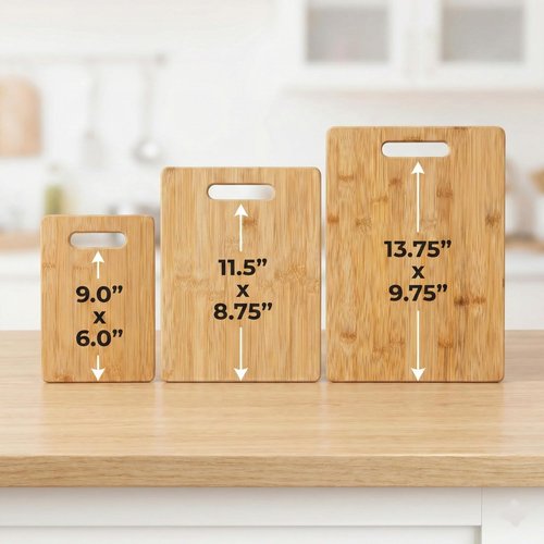 Handcrafted Bamboo Cutting Board – Genuine U.S.A. Made, Multiple Sizes – Premium Bamboo Wood, Perfect for Kitchen Prep or Personalized Engraved Gifts (Small)