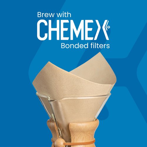 CHEMEX Bundle - 6-Cup Classic Series - 100 ct Square Filters - Exclusive Packaging