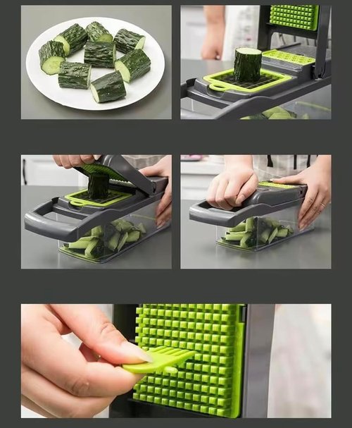 16-in-1 Vegetable Chopper by [Brand Name] - Professional Multifunctional Food Slicer with Container for Easy Meal Prep