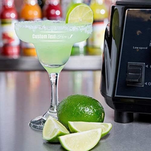 Center Gifts Personalized Core Margarita Glasses | Classic For Drinking Margaritas, Pina Coladas, Daiquiris, and Other Cocktails (Margarita Glass (10 oz))