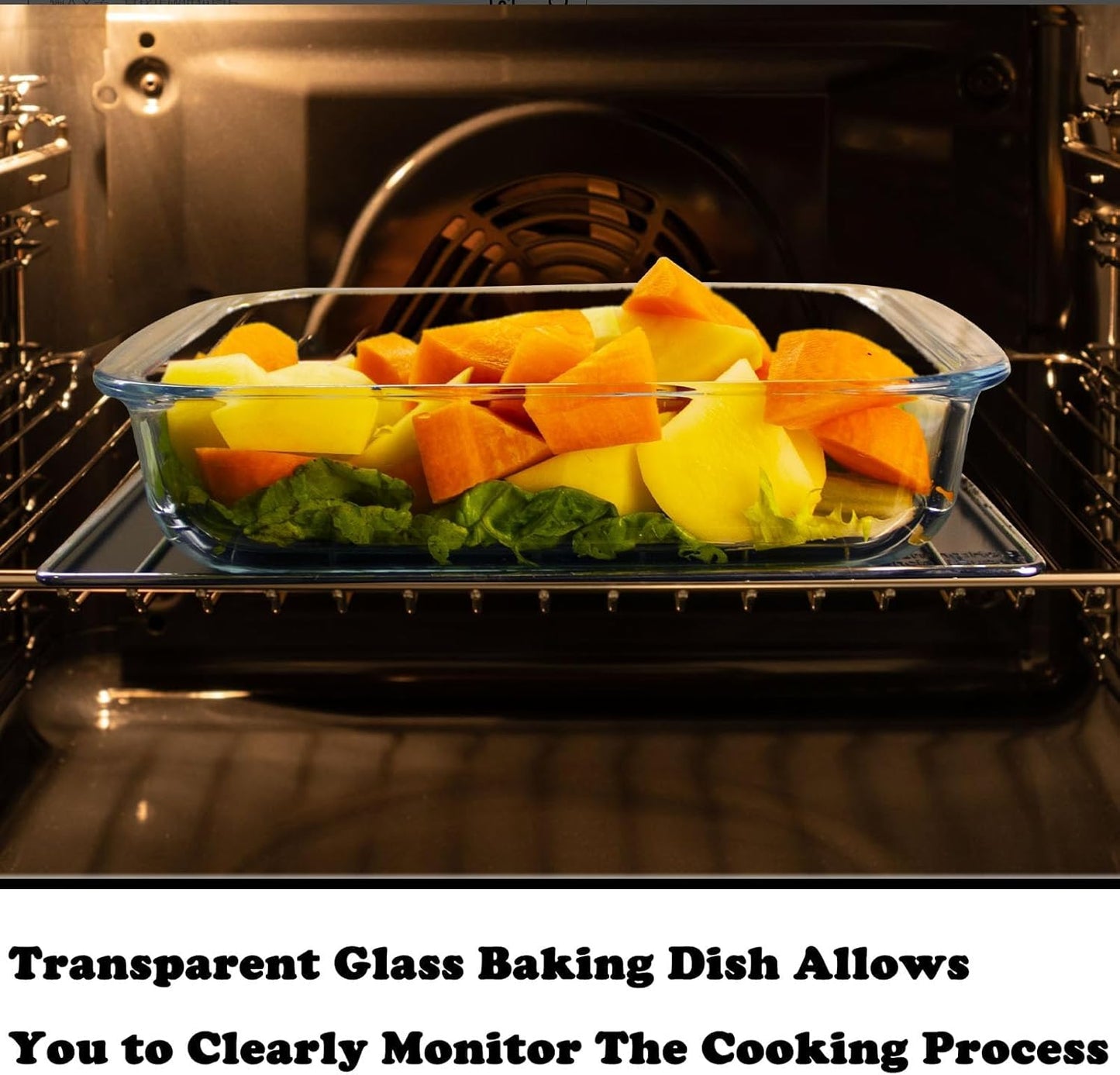 Small Glass Baking Dish - 8.6in Casserole Dish for Oven | Durable Square Glass Baking Pan