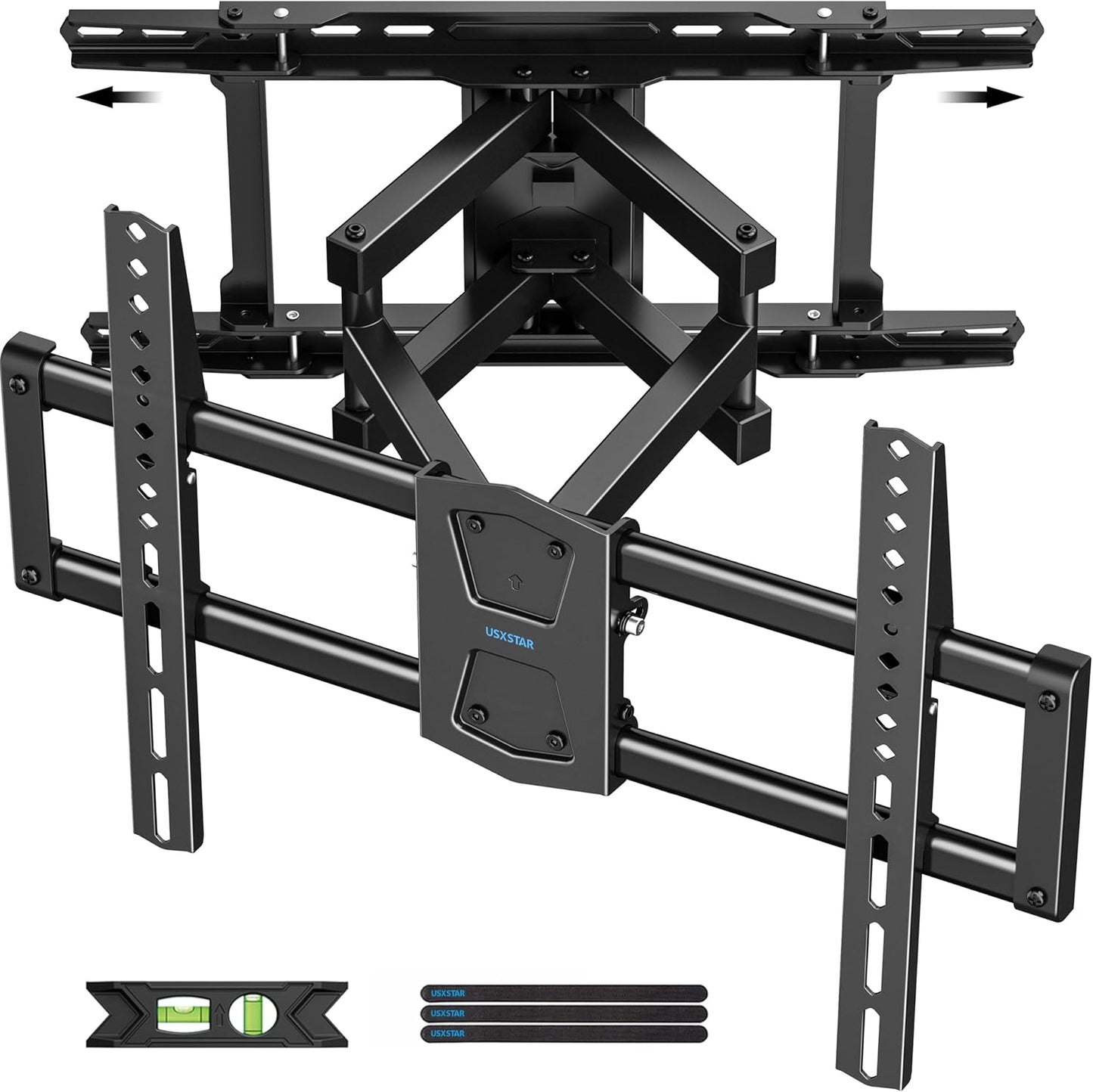 USX STAR Full Motion TV Wall Mount - Adjustable Swivel & Tilt for 42-86 Inch TVs | Supports 110 LBS, Max VESA 600x400mm
