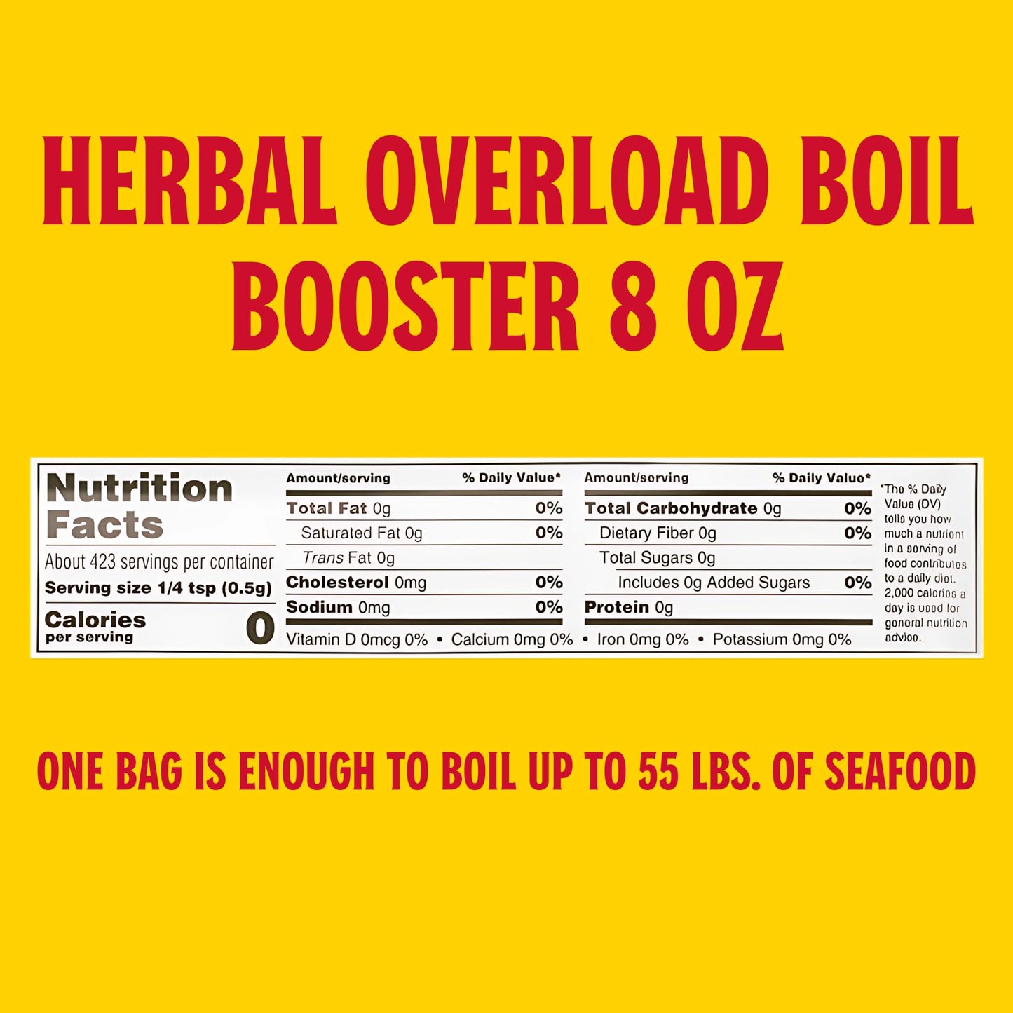 Herbal Overload Boil Booster - Seafood Boil Enhancer - Crab, Shrimp, Crawfish Seasonings, Boil Enhancer Cajun Seasoning 8 oz. (Pack of 1) By Louisiana Fish Fry
