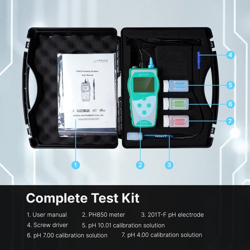 Apera Instruments Value Series PH850 Portable Handheld pH Meter Kit (AI5510)