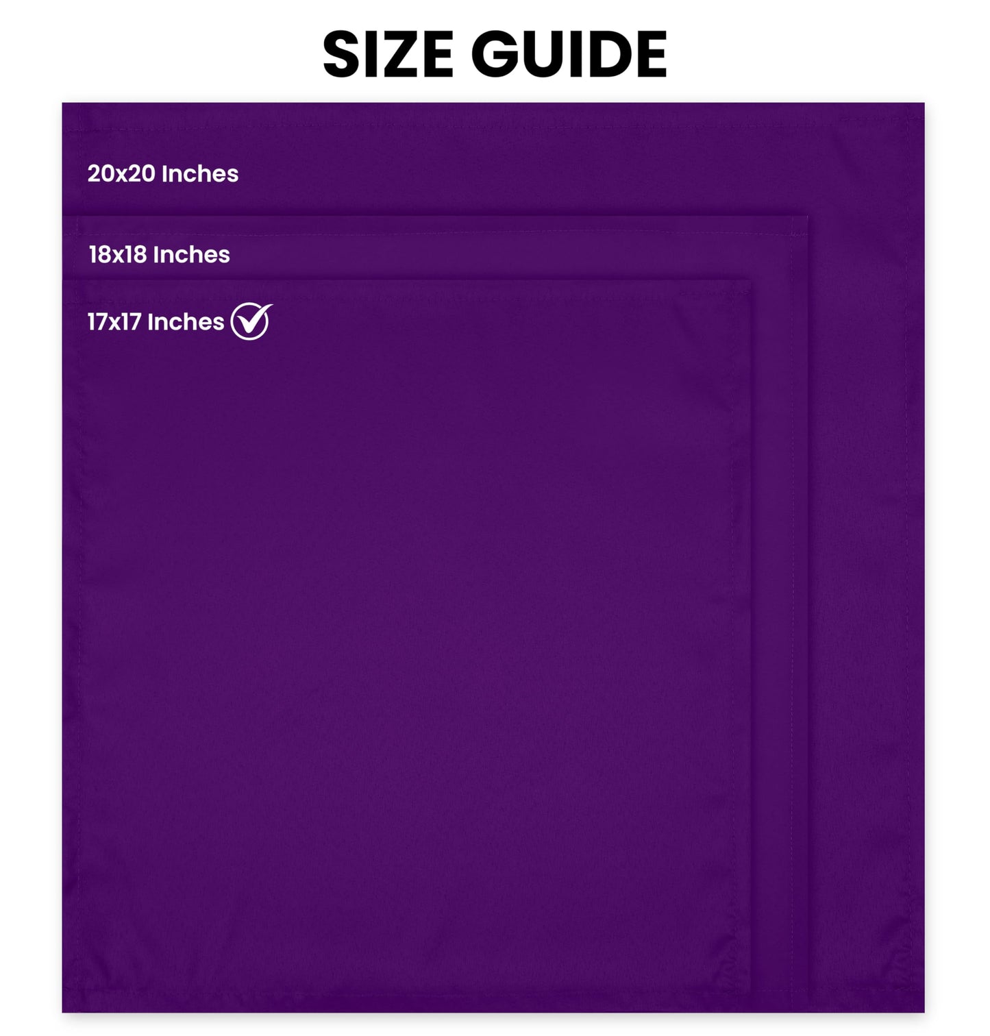 Utopia Home [24 Pack, Purple] Cloth Napkins 17x17 Inches, 100% Polyester Hemmed Edges, Washable and Reusable Ideal for Parties, Weddings and Dinners