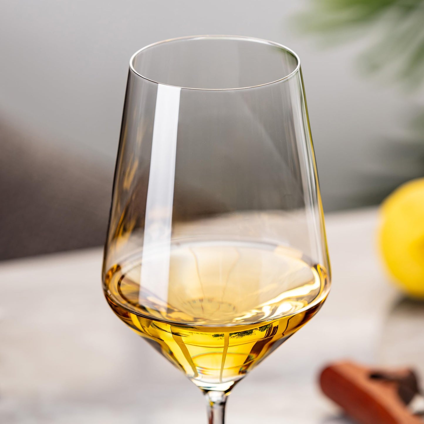 NORIMODA White Wine Glasses Set of 4, 14oz Lead-free Glassware With stem, Gift for Wine Lovers