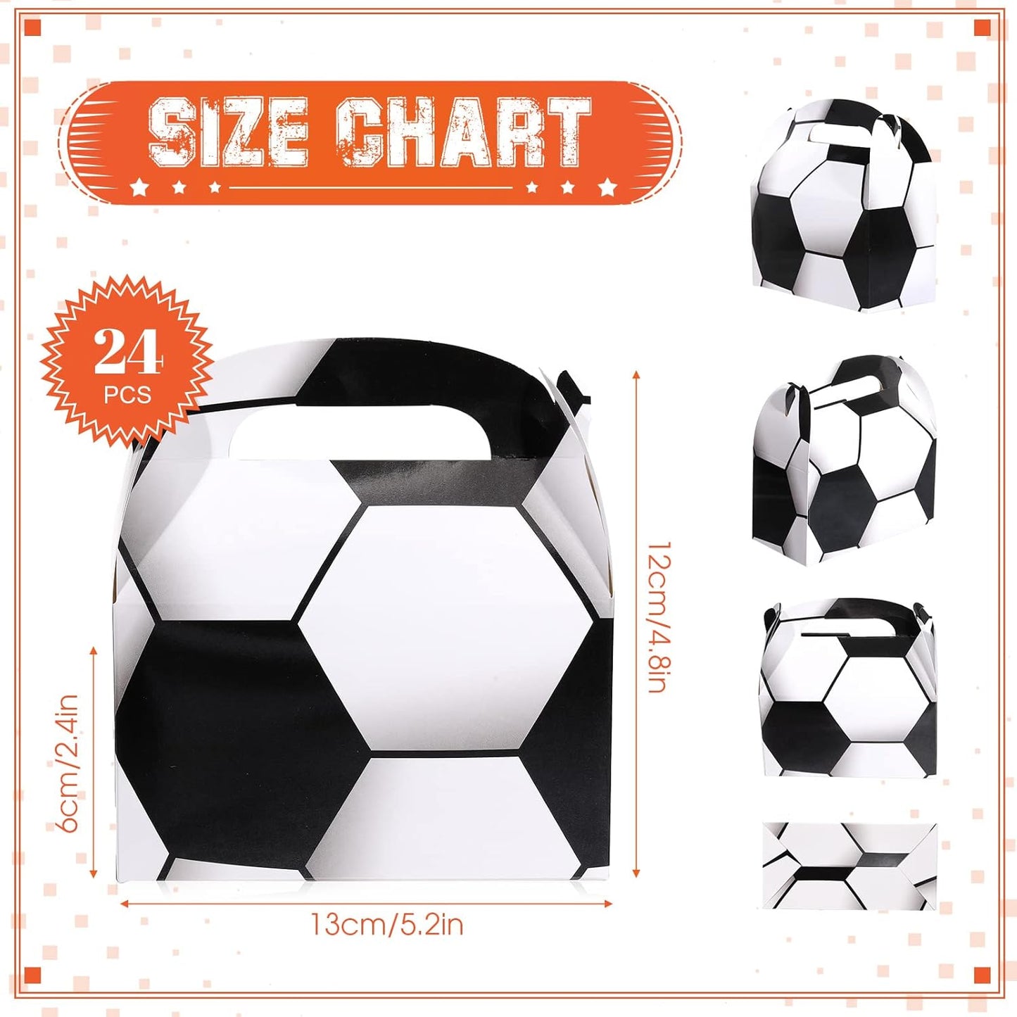 Nezyo Sports Themed Birthday Party Supplies - 24 Pack Football & Basketball Treat Boxes | Fun Party Favors