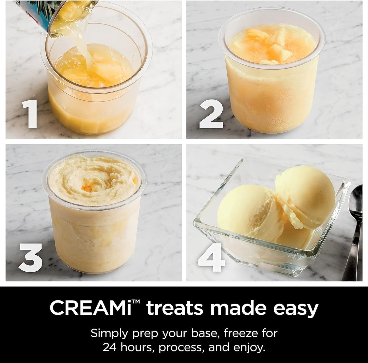 Ninja NC301 CREAMi Ice Cream Maker - 7 One-Touch Programs for Gelato, Milkshake & Sorbet - Red