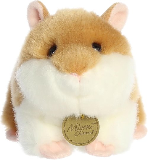Aurora® Realistic Miyoni® Hamster Stuffed Animal - Lifelike Details for Cherished Companionship - Brown 7 Inches