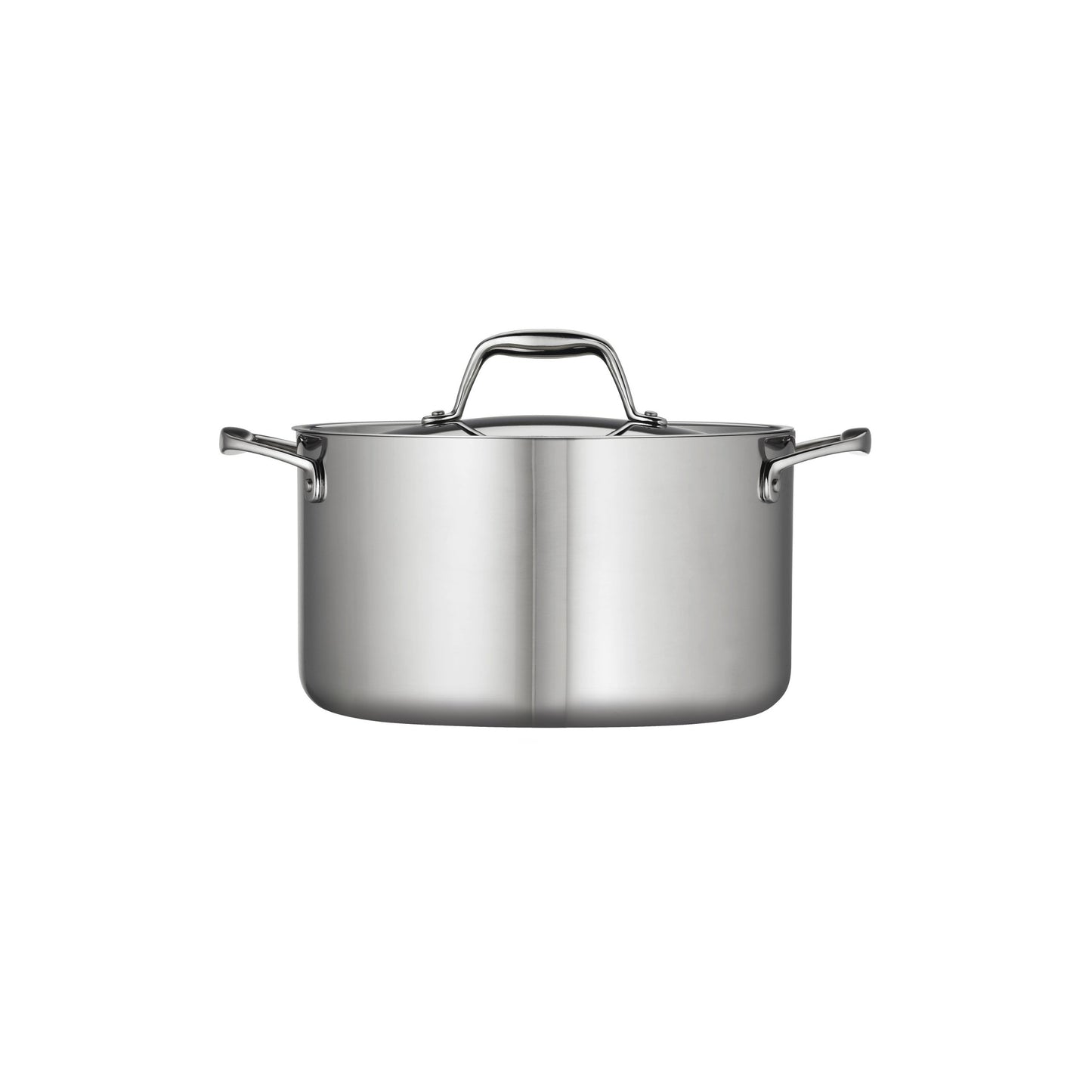 Tramontina Signature Tri-Ply Clad Stainless Steel 6-Quart Sauce Pot with Lid, Induction-Ready Pot, Dishwasher-Safe, NSF-Certified, Made in Brazil