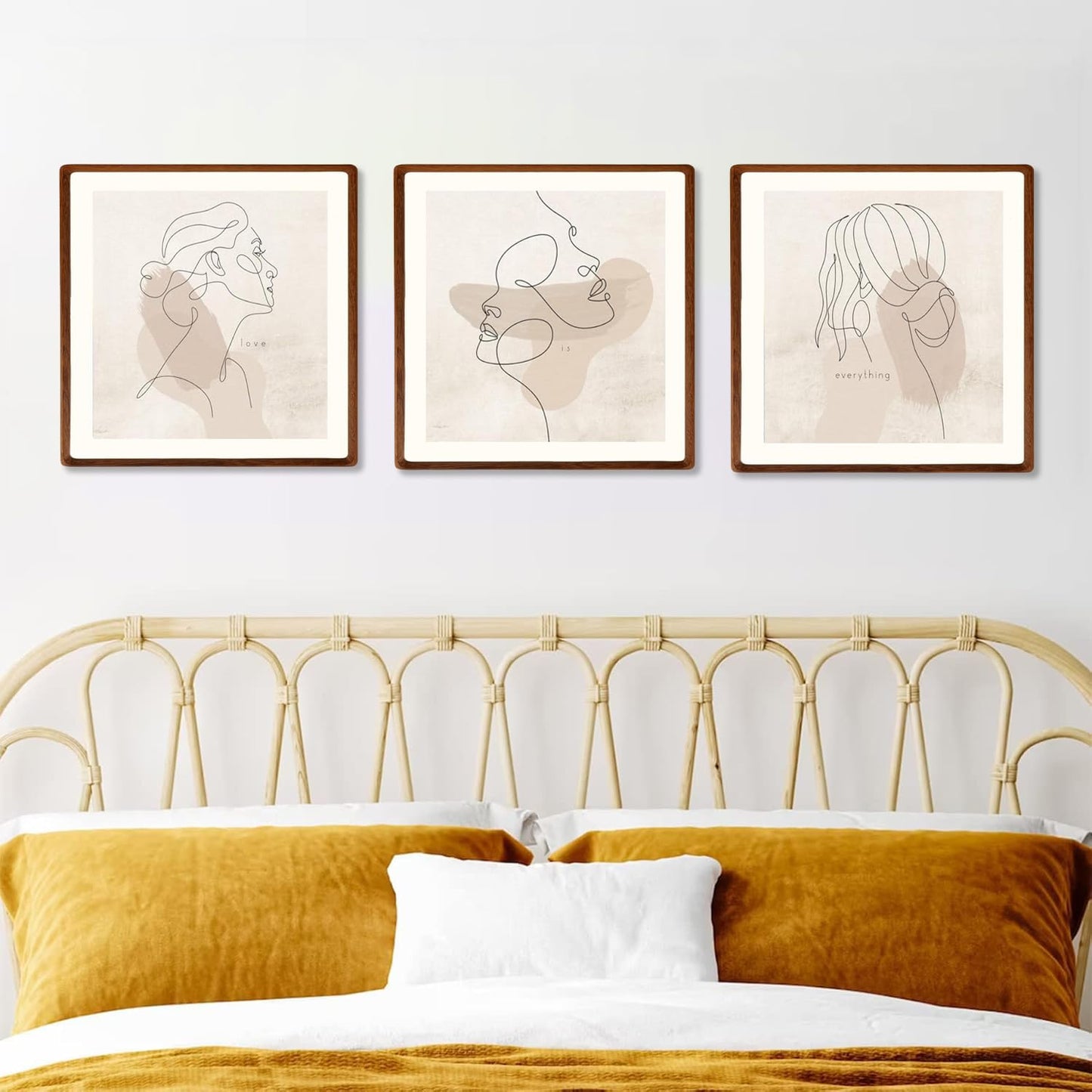 Zibrelte Natural 16x16 Picture Frame Wood with 14x14 Mat,Square Wall Photo Frames 16x16 Made of Solid Walnut Wood for Tabletop Gallery Wall Hanging