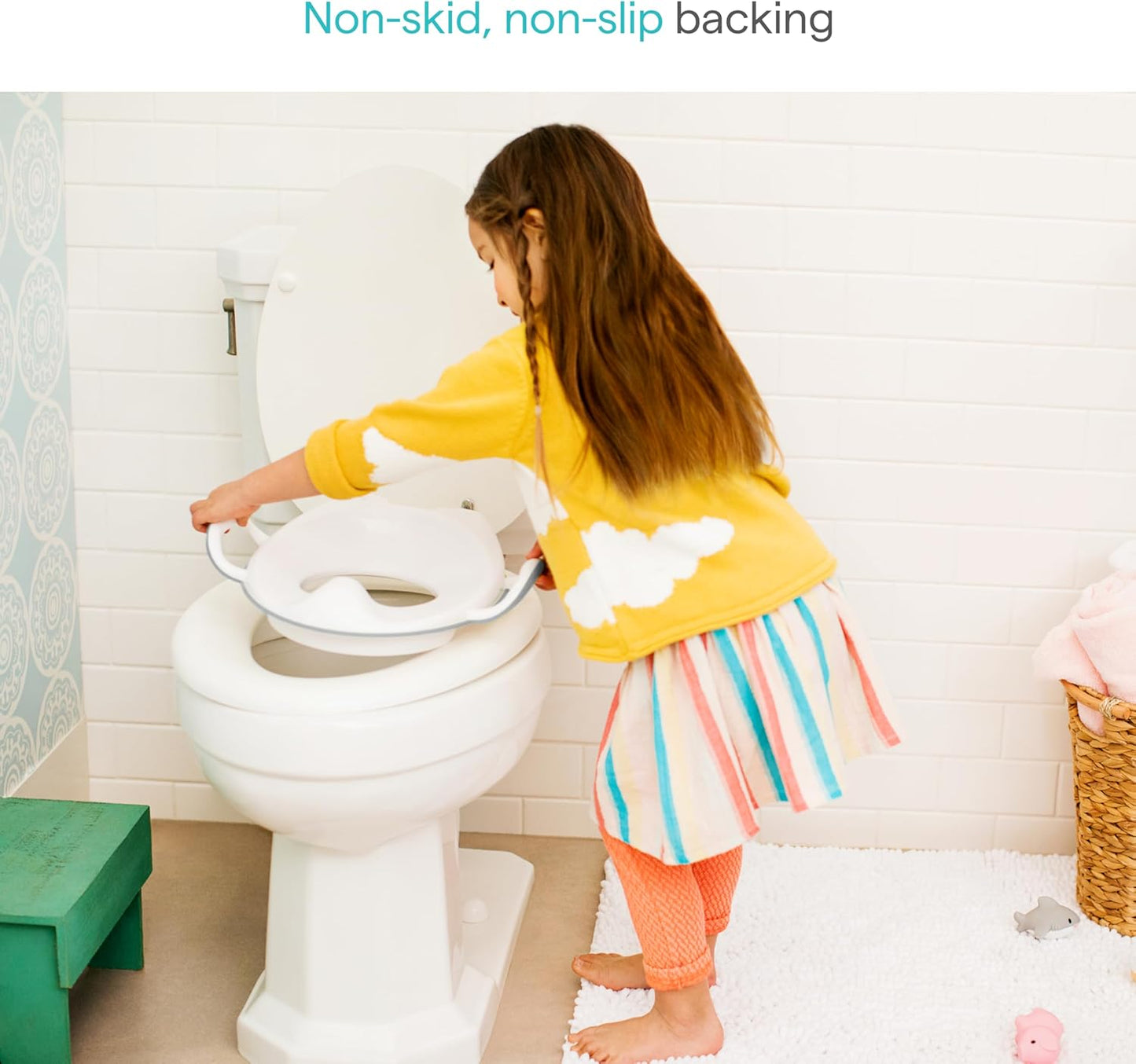Munchkin® Sturdy™ Potty Training Seat - Comfortable & Secure Design | Grey Color