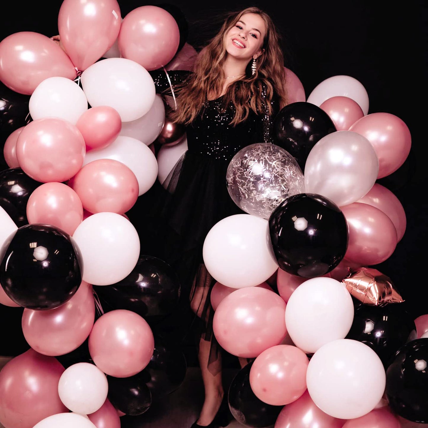 RUBFAC Burnt Orange Balloons Different Sizes 105pcs 5/10/12/18 Inches for Garland Arch, Premium Latex Balloons for Birthday Party Baby Shower Wedding Graduation Party Decoration