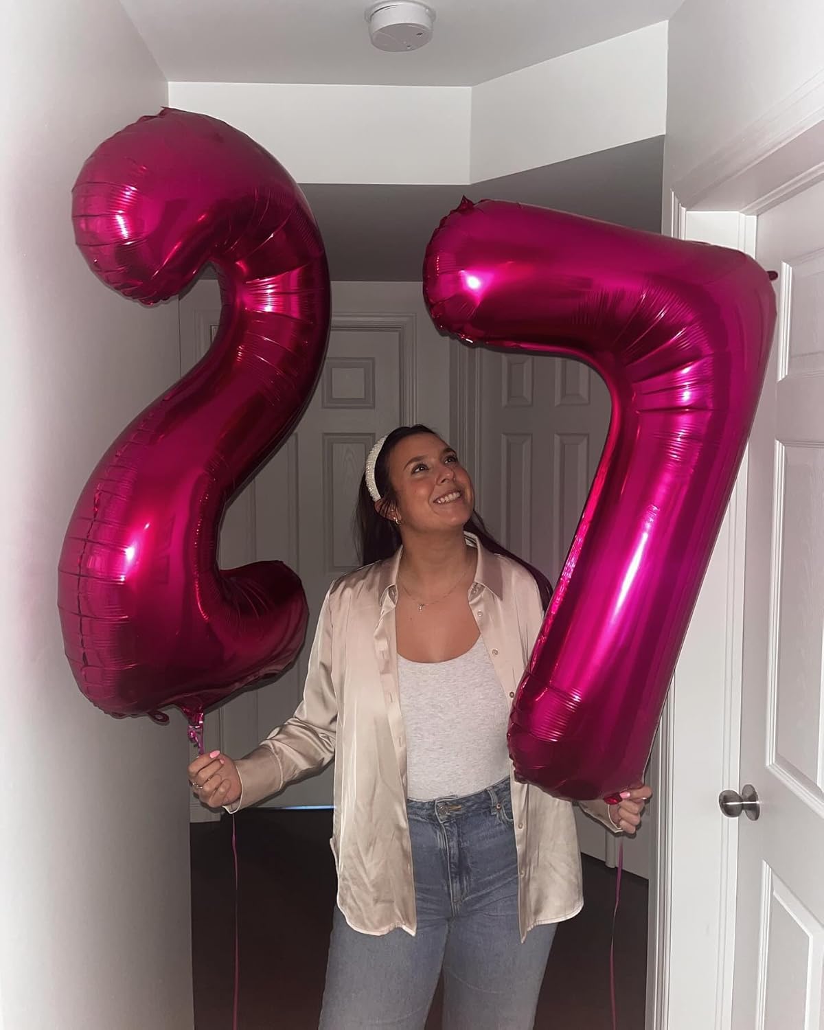 Number 7 Balloon by [Brand Name] - 40 Inch Hot Pink Foil Balloon for 7th Birthday Party Decorations