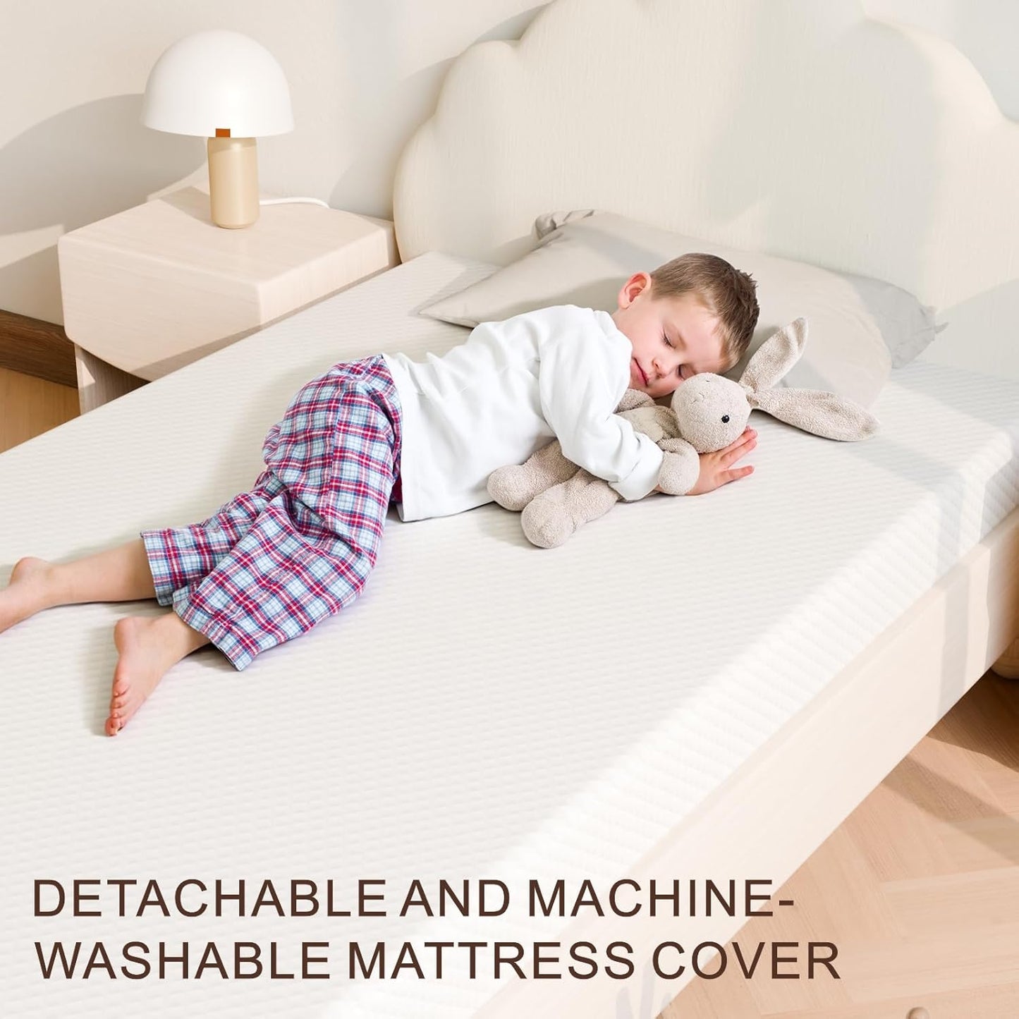 Skiennix Twin Mattress - 5-Inch Medium Firm Cooling Gel Memory Foam - Safe & Fiberglass-Free for Kids