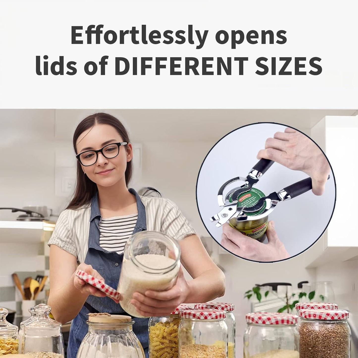Skiennix Multi Jar Opener - Stainless Steel Tool for Weak Hands & Seniors | Easy Grip Design