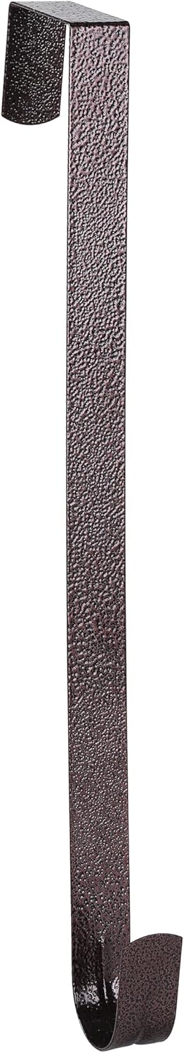 Sattiyrch 12" Wreath Hanger - Durable Steel Over The Door Hook | Textured Brass Finish