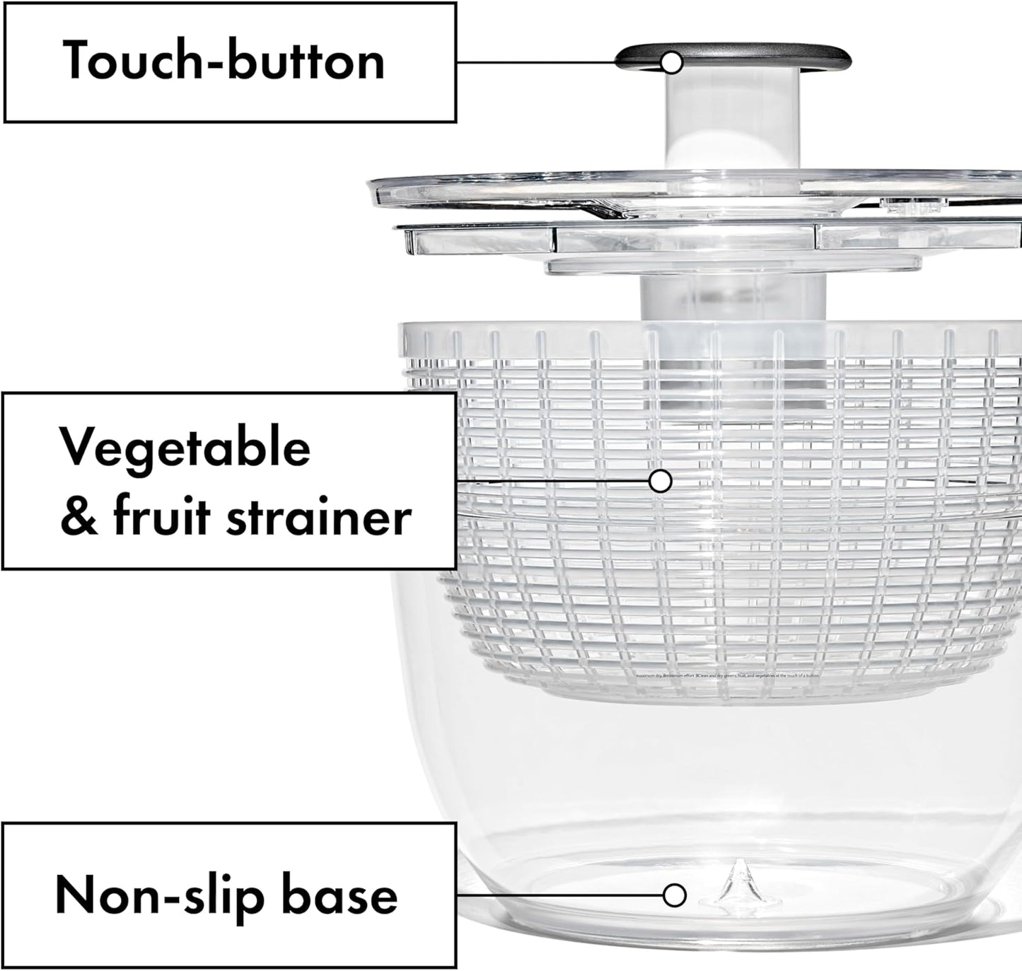 OXO Good Grips Salad Spinner - Efficient Lettuce & Fruit Washer | 6.22 Quart Capacity (Pack of 4)