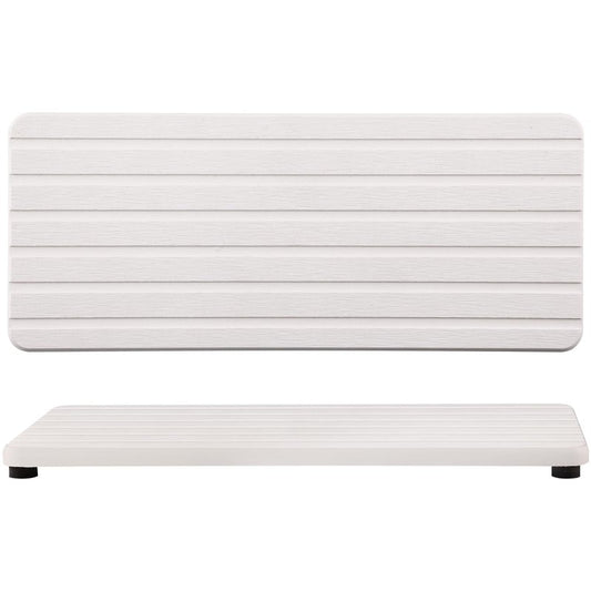 NiuYichee 2 PCS Water Absorbent diatomite Coasters, 9.5" x 4" Water Absorbing Stone Tray for Sink, Stone Drying mat for Kitchen Counter, Stone soap Tray Used for Hand Soaps & toiletries & Plants