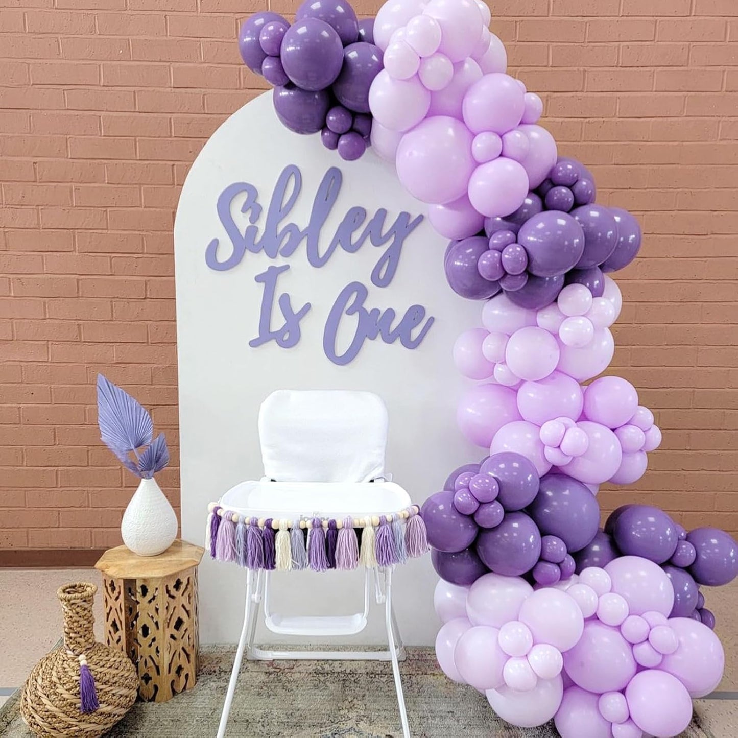 Skiennix Pastel Purple Balloons - 120pcs in 5-18 Inch Sizes for Baby Showers, Weddings & Parties