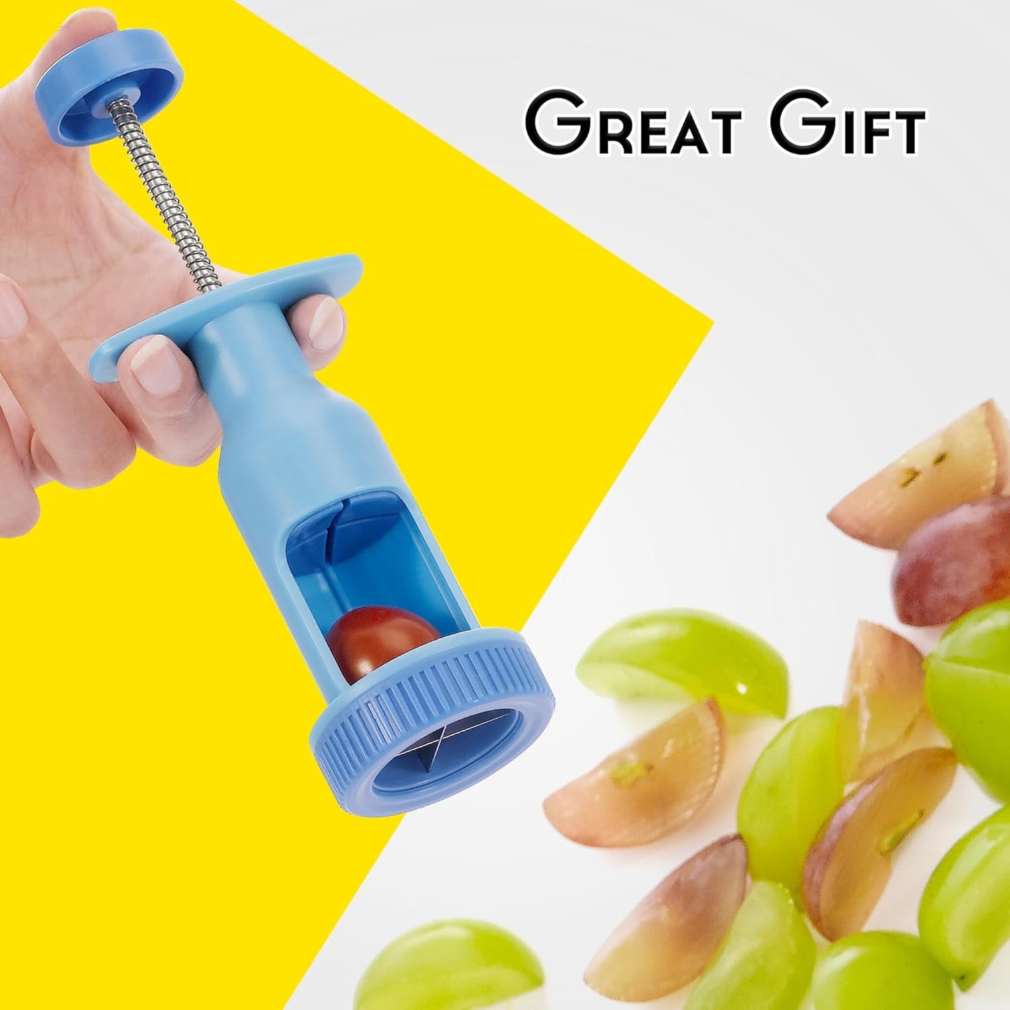 Skiennix Grape Cutter Tool for Toddlers | BPA-Free Grape Slicer & Cherry Tomato Cutter