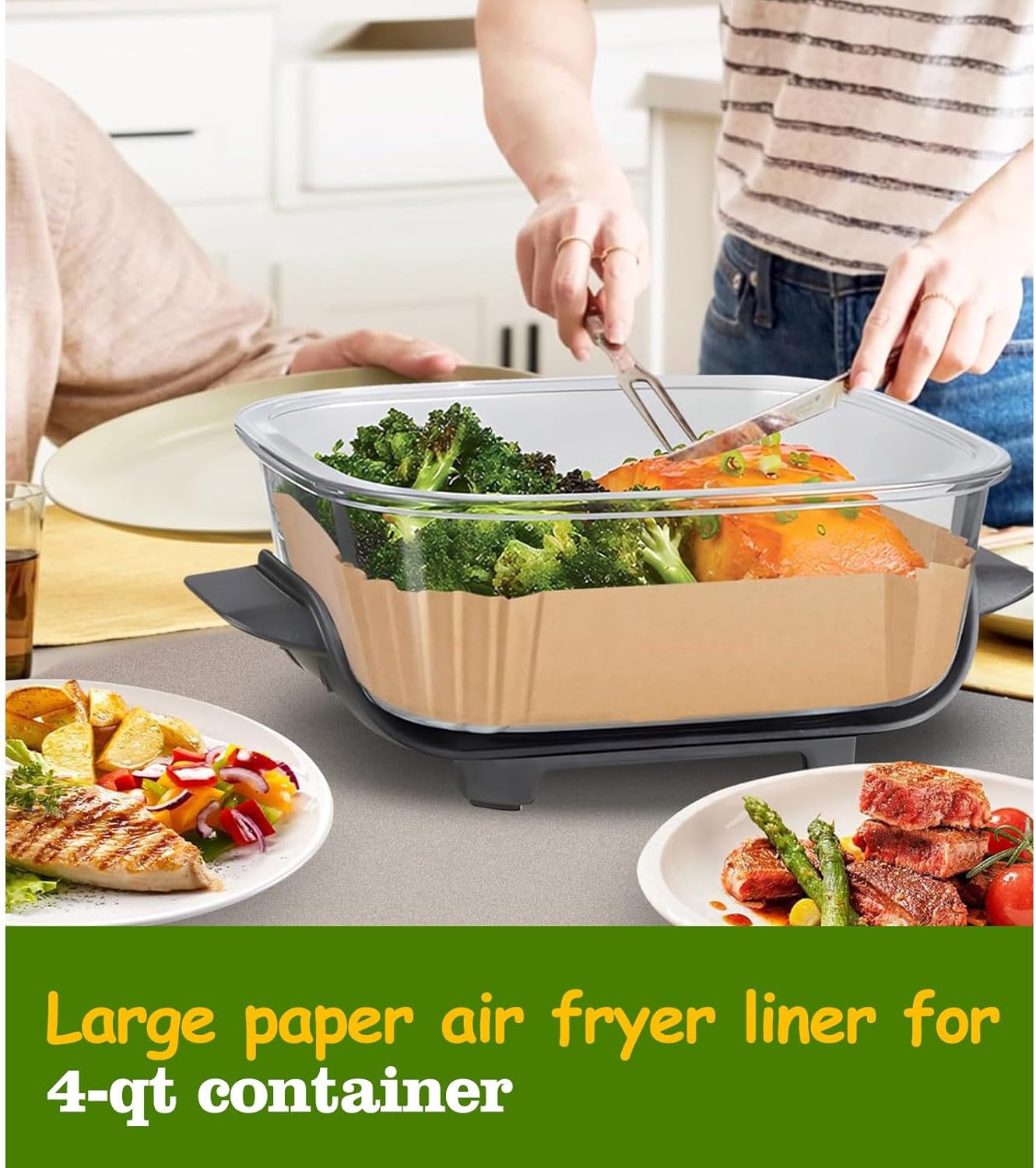 Ninja Air Fryer Liners - 250 Pcs Parchment Paper for Crispy Cooking | Perfect Fit for Ninja Appliances