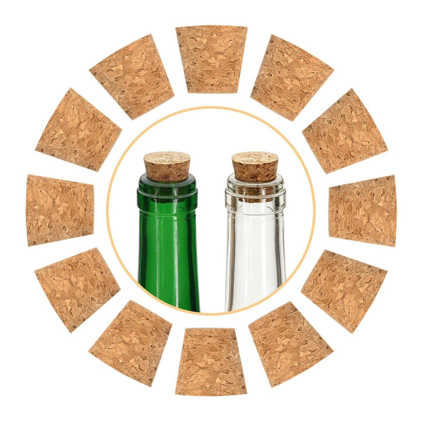 12Pcs Tapered Cork Plugs, 0.86 x 0.66 x 0.79 Inch Wooden Wine Bottle Cork, Stoppers Replacement Corks for Wine Bottles, DIY Crafts 2.2 x1.7 x2cm (12)