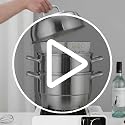 VENTION 3-Tier Induction Steamer Pot 13.4 Inch / 14.7 Qt with 2 Trays & Basket