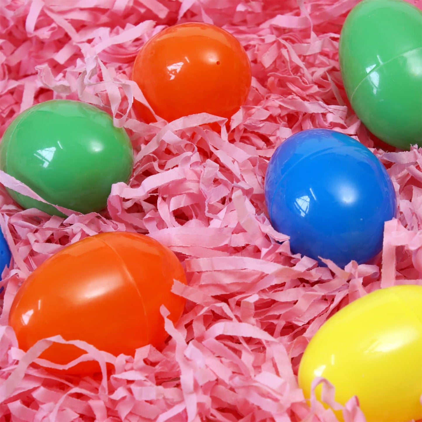Easter Grass Recyclable Paper Shred (Pink, Yellow, Green) for Easter Eggs Hunt, Easter Basket Grass Filler/Stuffers, Easter Theme Party Decoration 240g (8.5 oz)