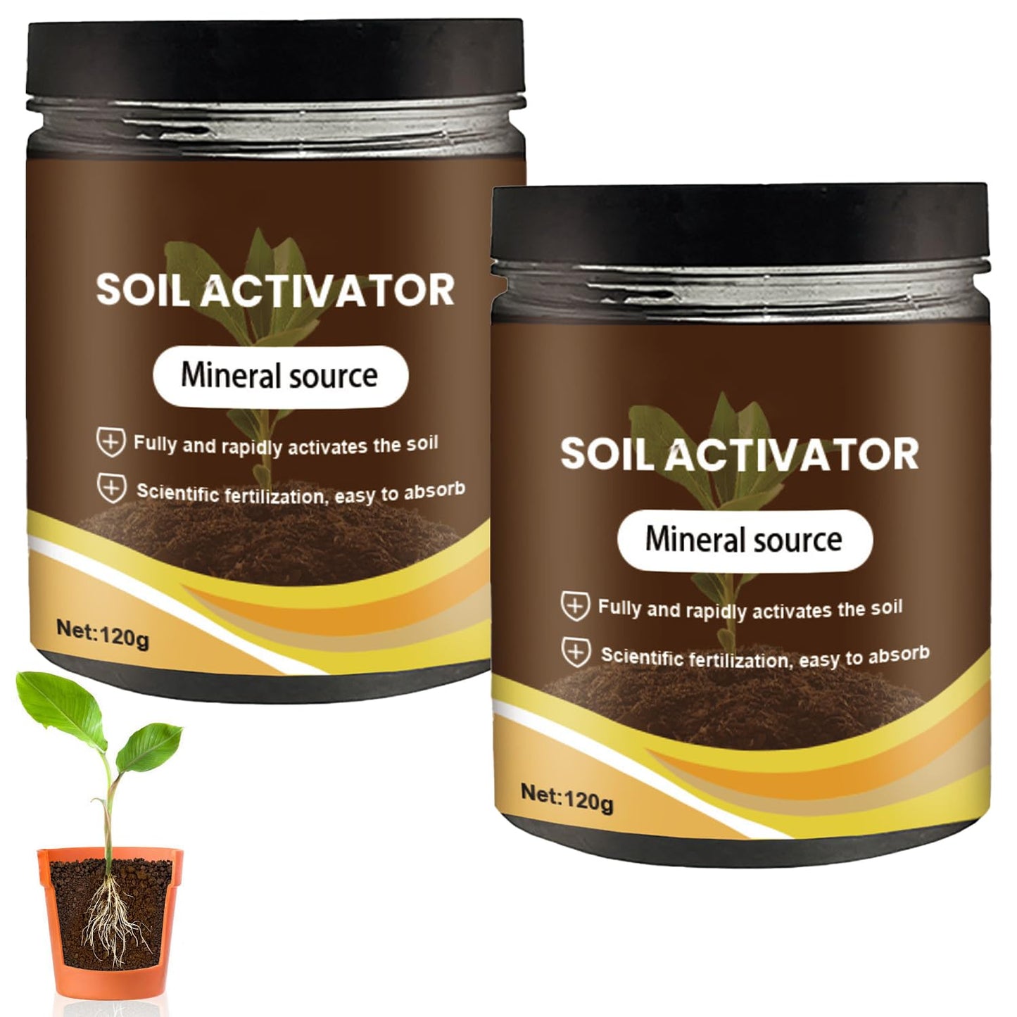 Skiennix Premium Soil Activator - Liquid Fertilizer for Indoor & Outdoor Plants | 2 Bottles